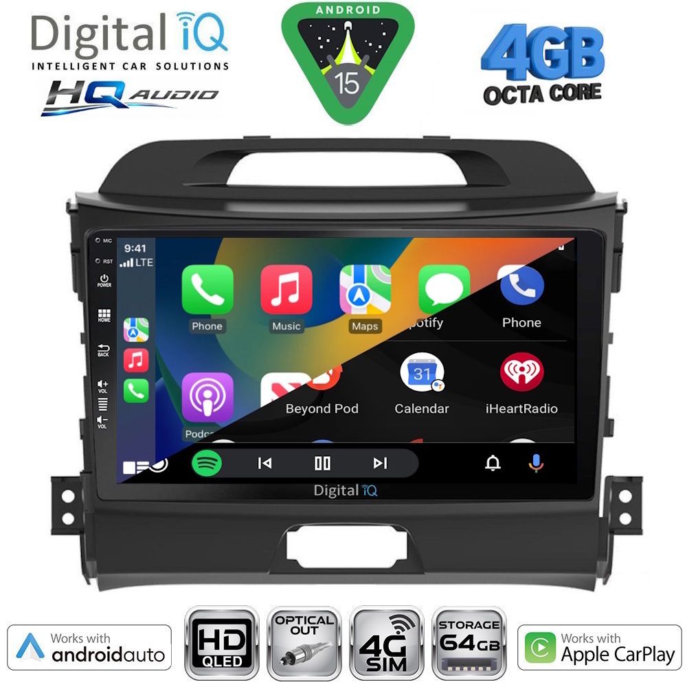 DIGITAL IQ BXK 19325_CPAA (9inc) MULTIMEDIA TABLET for KIA SPORTAGE mod. 2010-2015 DIGITAL IQ BXK 19325_CPAA (9inc) MULTIMEDIA TABLET for KIA SPORTAGE mod. 2010-2015