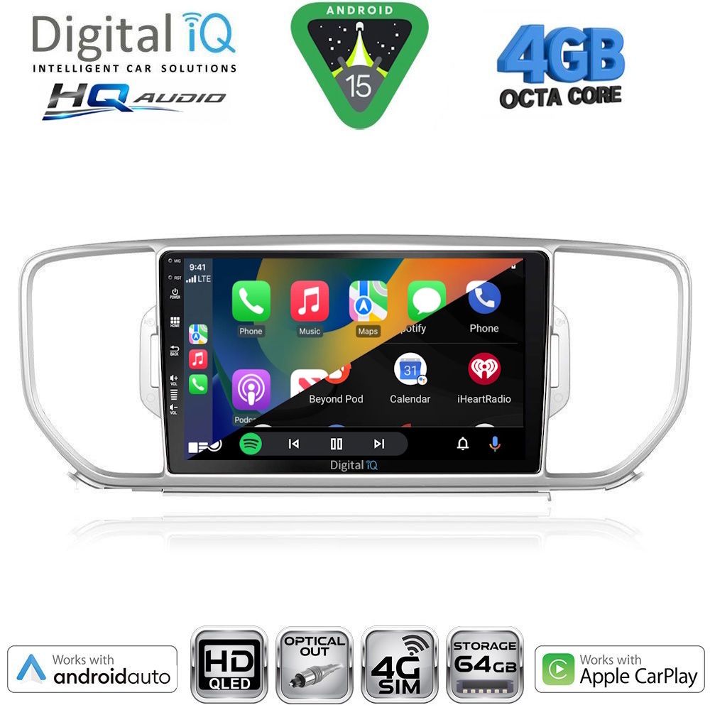 DIGITAL IQ BXK 19326_CPAA (9inc) MULTIMEDIA TABLET for KIA SPORTAGE mod. 2015-2018 DIGITAL IQ BXK 19326_CPAA (9inc) MULTIMEDIA TABLET for KIA SPORTAGE mod. 2015-2018