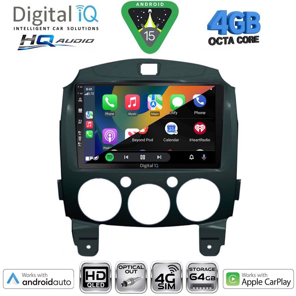 DIGITAL IQ BXK 19361_CPAA (9inc) MULTIMEDIA TABLET for MAZDA 2 mod. 2007-2014 DIGITAL IQ BXK 19361_CPAA (9inc) MULTIMEDIA TABLET for MAZDA 2 mod. 2007-2014