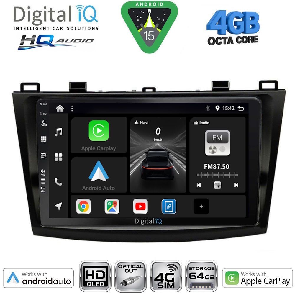 DIGITAL IQ BXK 19366_CPAA (9inc) MULTIMEDIA TABLET for MAZDA 3 mod. 2009-2014 DIGITAL IQ BXK 19366_CPAA (9inc) MULTIMEDIA TABLET for MAZDA 3 mod. 2009-2014