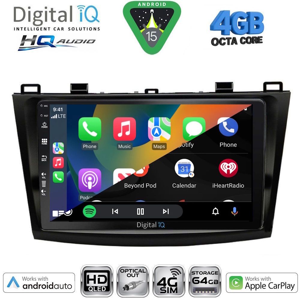 DIGITAL IQ BXK 19366_CPAA (9inc) MULTIMEDIA TABLET for MAZDA 3 mod. 2009-2014 DIGITAL IQ BXK 19366_CPAA (9inc) MULTIMEDIA TABLET for MAZDA 3 mod. 2009-2014