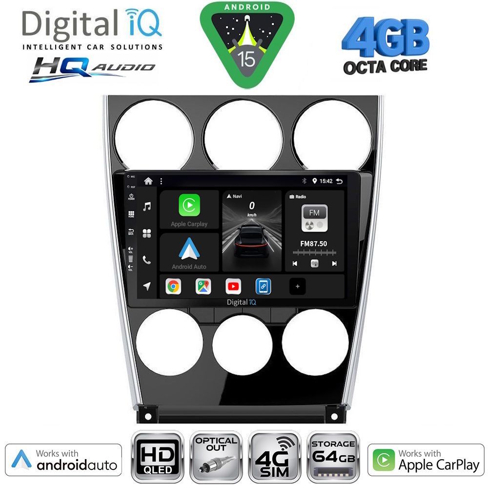 DIGITAL IQ BXK 19375_CPAA (9inc) MULTIMEDIA TABLET for MAZDA 6 (FACELIFT) mod. 2005-2008 DIGITAL IQ BXK 19375_CPAA (9inc) MULTIMEDIA TABLET for MAZDA 6 (FACELIFT) mod. 2005-2008