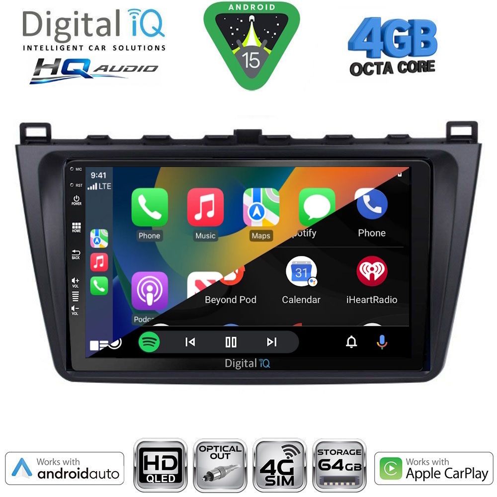 DIGITAL IQ BXK 19377_CPAA (9inc) MULTIMEDIA TABLET for MAZDA 6 mod. 2008-2012 DIGITAL IQ BXK 19377_CPAA (9inc) MULTIMEDIA TABLET for MAZDA 6 mod. 2008-2012