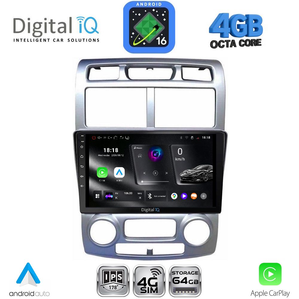 DIGITAL IQ RTG 6324SL_CPA (CLIMA) (9inc) MULTIMEDIA TABLET for KIA SPORTAGE mod. 2004-2010 DIGITAL IQ RTG 6324SL_CPA (CLIMA) (9inc) MULTIMEDIA TABLET for KIA SPORTAGE mod. 2004-2010