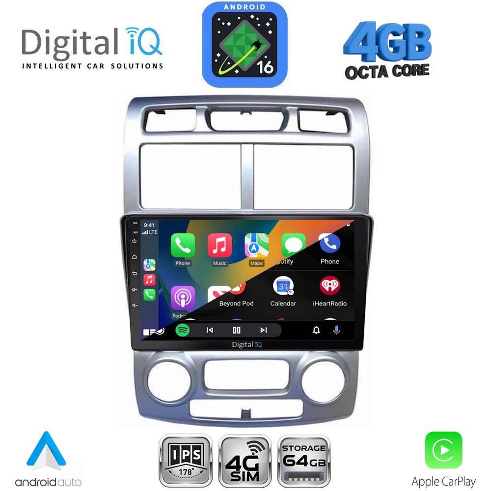 DIGITAL IQ RTG 6324SL_CPA (CLIMA) (9inc) MULTIMEDIA TABLET for KIA SPORTAGE mod. 2004-2010 DIGITAL IQ RTG 6324SL_CPA (CLIMA) (9inc) MULTIMEDIA TABLET for KIA SPORTAGE mod. 2004-2010