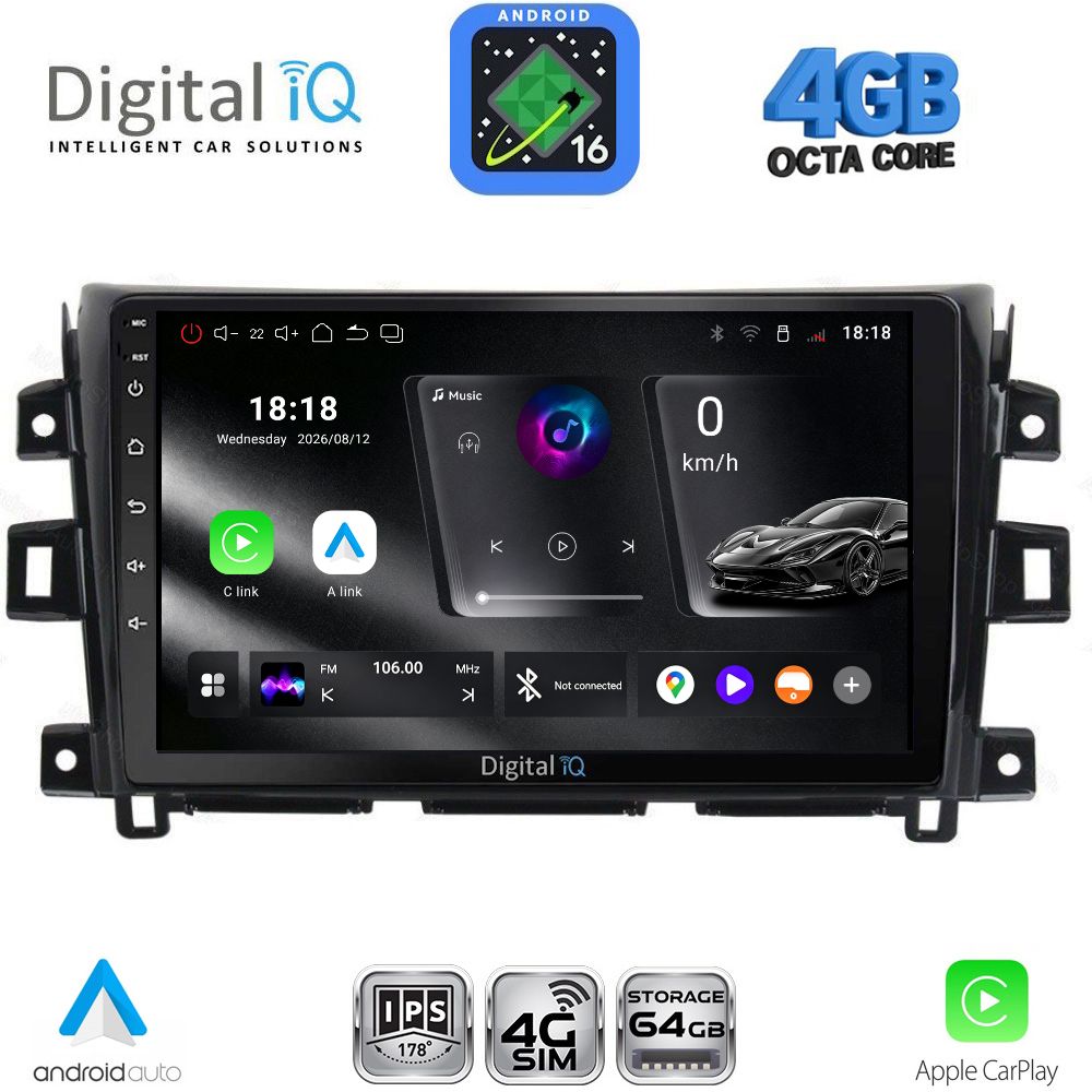 DIGITAL IQ RTG 6456_CPA (10inc) MULTIMEDIA TABLET for NISSAN NAVARA mod. 2016-2025 DIGITAL IQ RTG 6456_CPA (10inc) MULTIMEDIA TABLET for NISSAN NAVARA mod. 2016-2025