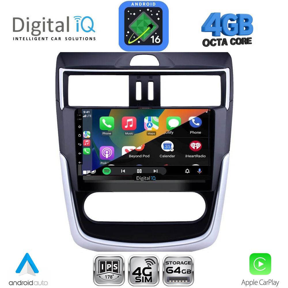 DIGITAL IQ RTG 6465B CL_CPA (9inc) MULTIMEDIA TABLET for NISSAN TIIDA mod. 2013-2023 with CLIMA DIGITAL IQ RTG 6465B CL_CPA (9inc) MULTIMEDIA TABLET for NISSAN TIIDA mod. 2013-2023 with CLIMA