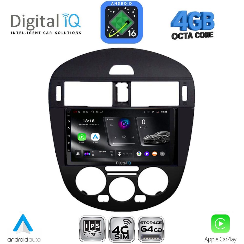 DIGITAL IQ RTG 6470AC_CPA (9inc) MULTIMEDIA TABLET for NISSAN PULSAR mod. 2014-2020 with A/C DIGITAL IQ RTG 6470AC_CPA (9inc) MULTIMEDIA TABLET for NISSAN PULSAR mod. 2014-2020 with A/C