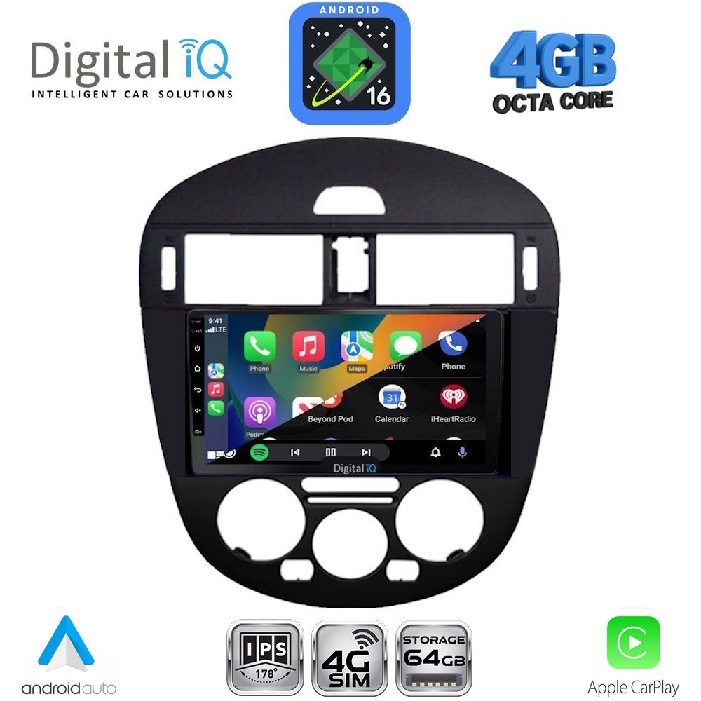 DIGITAL IQ RTG 6470AC_CPA (9inc) MULTIMEDIA TABLET for NISSAN PULSAR mod. 2014-2020 with A/C DIGITAL IQ RTG 6470AC_CPA (9inc) MULTIMEDIA TABLET for NISSAN PULSAR mod. 2014-2020 with A/C