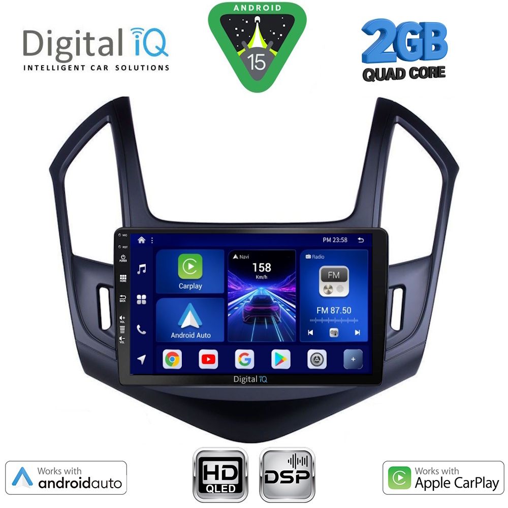 DIGITAL IQ BXC 3076B_CPAA (9inc) MULTIMEDIA TABLET for CHEVROLET CRUZE mod. 2013-2015 DIGITAL IQ BXC 3076B_CPAA (9inc) MULTIMEDIA TABLET for CHEVROLET CRUZE mod. 2013-2015
