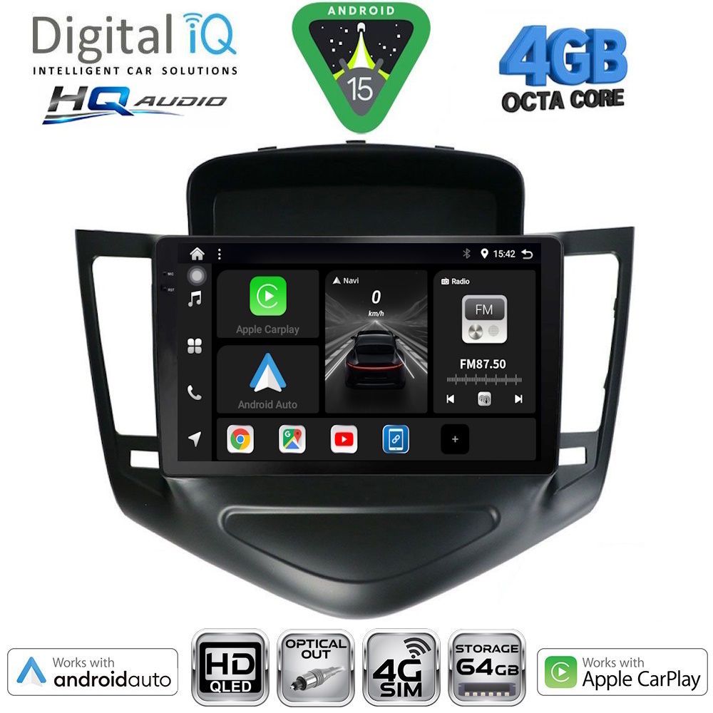 DIGITAL IQ BXK 19076A_CPAA (9inc) MULTIMEDIA TABLET for CHEVROLET CRUZE mod. 2008-2012 DIGITAL IQ BXK 19076A_CPAA (9inc) MULTIMEDIA TABLET for CHEVROLET CRUZE mod. 2008-2012