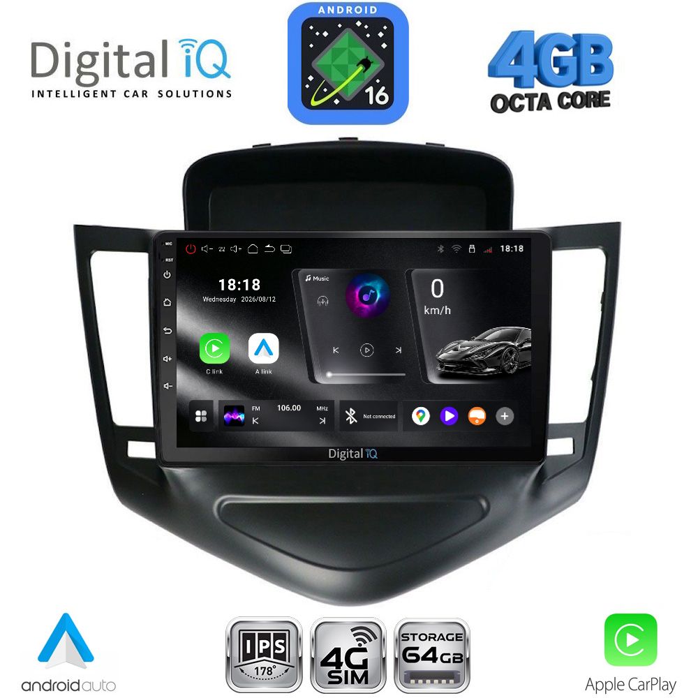 DIGITAL IQ RTG 6076A_CPA (9inc) MULTIMEDIA TABLET for CHEVROLET CRUZE mod. 2008-2012 DIGITAL IQ RTG 6076A_CPA (9inc) MULTIMEDIA TABLET for CHEVROLET CRUZE mod. 2008-2012