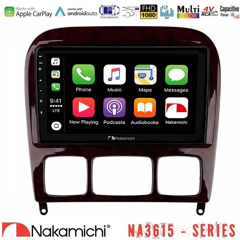 Nakamichi NA3615 Series Με Wireless Carplay & Android Auto Mercedes S Class 1999-2004 (W220) Media Station Tablet 9 Nakamichi NA3615 Series Με Wireless Carplay & Android Auto Mercedes S Class 1999-2004 (W220) Media Station Tablet 9
