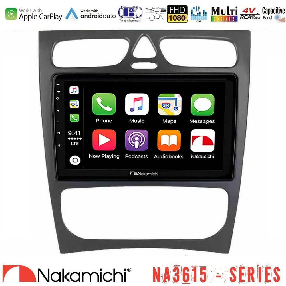 Nakamichi NA3615 Series Με Wireless Carplay & Android Auto Mercedes C Class (W203) Media Station Tablet 9 Nakamichi NA3615 Series Με Wireless Carplay & Android Auto Mercedes C Class (W203) Media Station Tablet 9