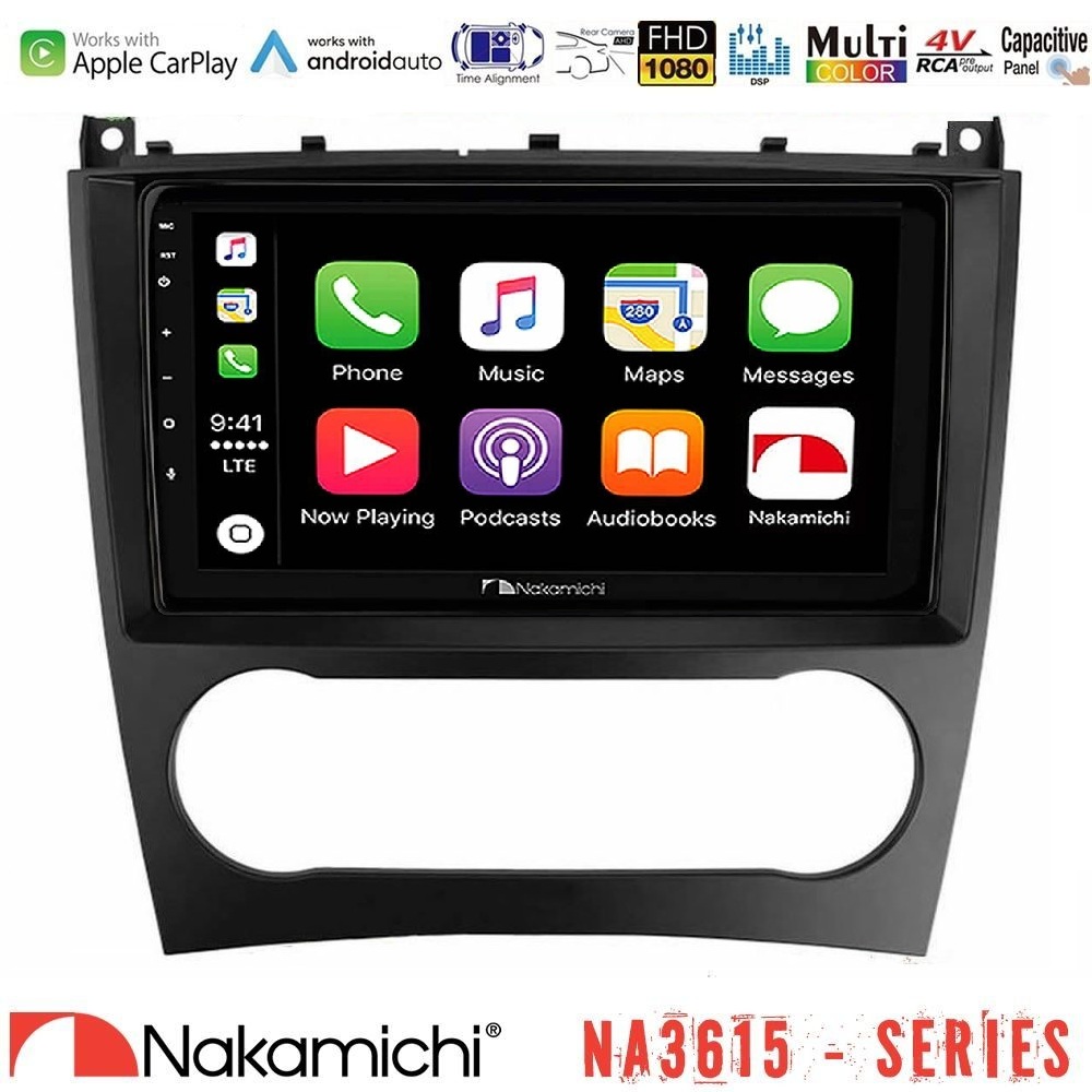Nakamichi NA3615 Series Με Wireless Carplay & Android Auto Mercedes W203 Facelift Class Media Station Tablet 9 Nakamichi NA3615 Series Με Wireless Carplay & Android Auto Mercedes W203 Facelift Class Media Station Tablet 9