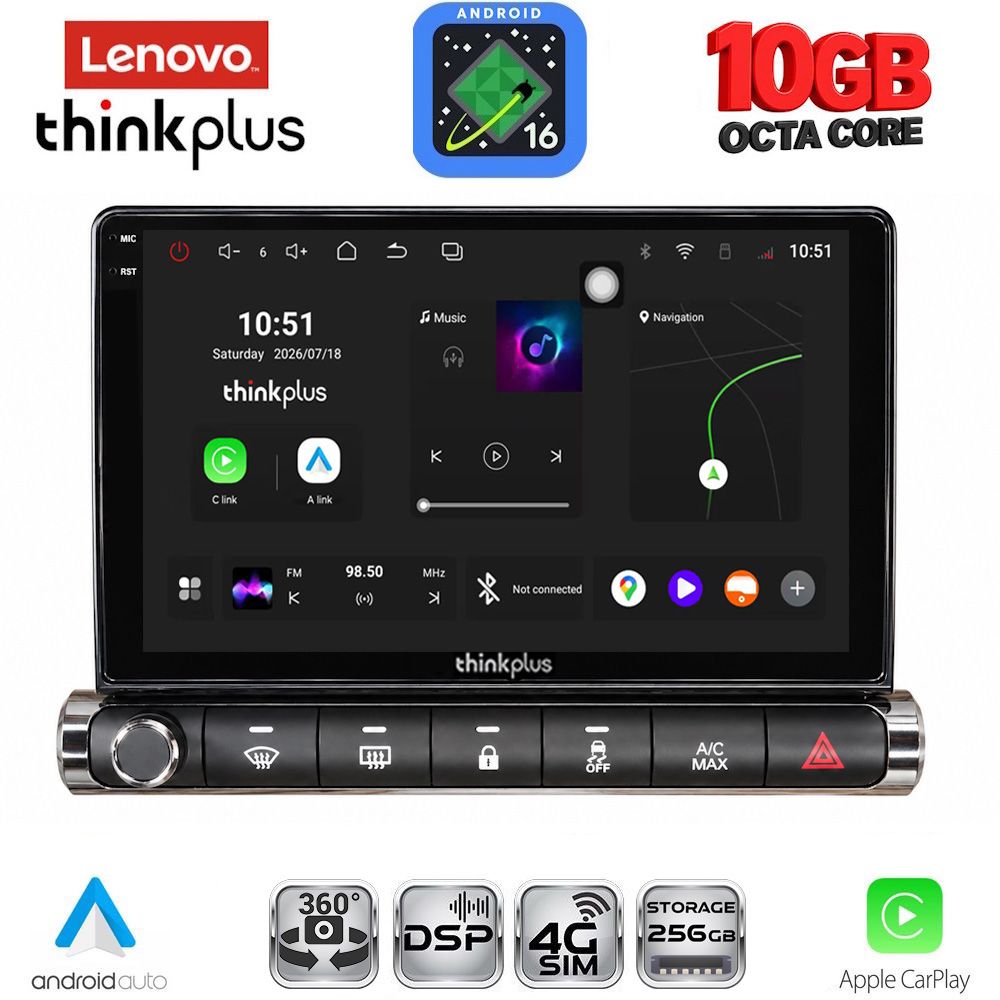 LENOVO LTM 11089H_CPA (9inc) MULTIMEDIA TABLET for CITROEN C4 CACTUS mod. 2014-2021 High Version LENOVO LTM 11089H_CPA (9inc) MULTIMEDIA TABLET for CITROEN C4 CACTUS mod. 2014-2021 High Version