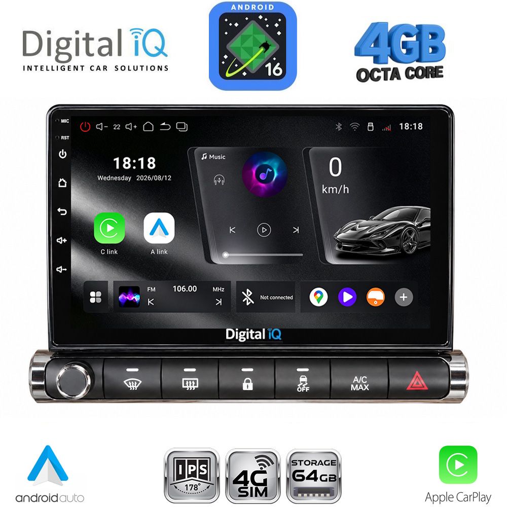 DIGITAL IQ RTG 6089H_CPA (9inc) MULTIMEDIA TABLET for CITROEN C4 CACTUS mod. 2014-2021 High Version DIGITAL IQ RTG 6089H_CPA (9inc) MULTIMEDIA TABLET for CITROEN C4 CACTUS mod. 2014-2021 High Version