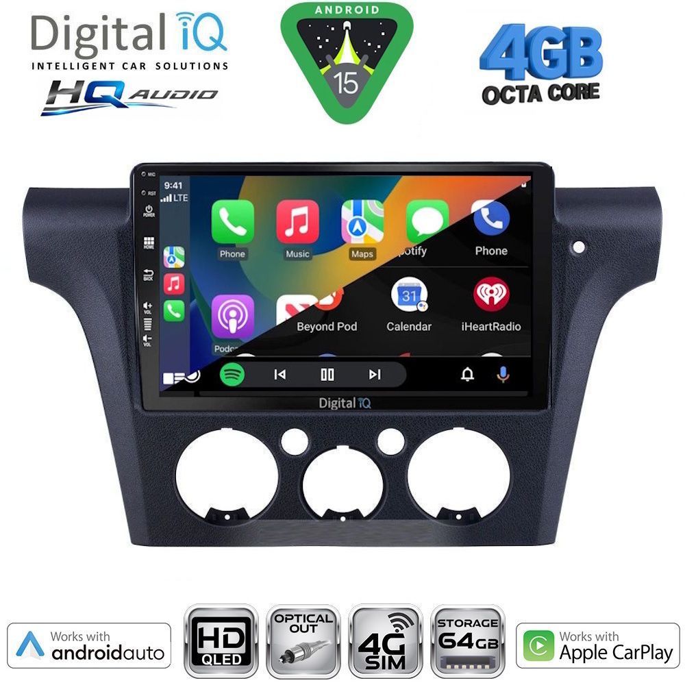 DIGITAL IQ BXK 19441CL_CPAA (9inc) MULTIMEDIA TABLET for MITSUBISHI OUTLANDER mod. 2001-2005 with CLIMA DIGITAL IQ BXK 19441CL_CPAA (9inc) MULTIMEDIA TABLET for MITSUBISHI OUTLANDER mod. 2001-2005 with CLIMA