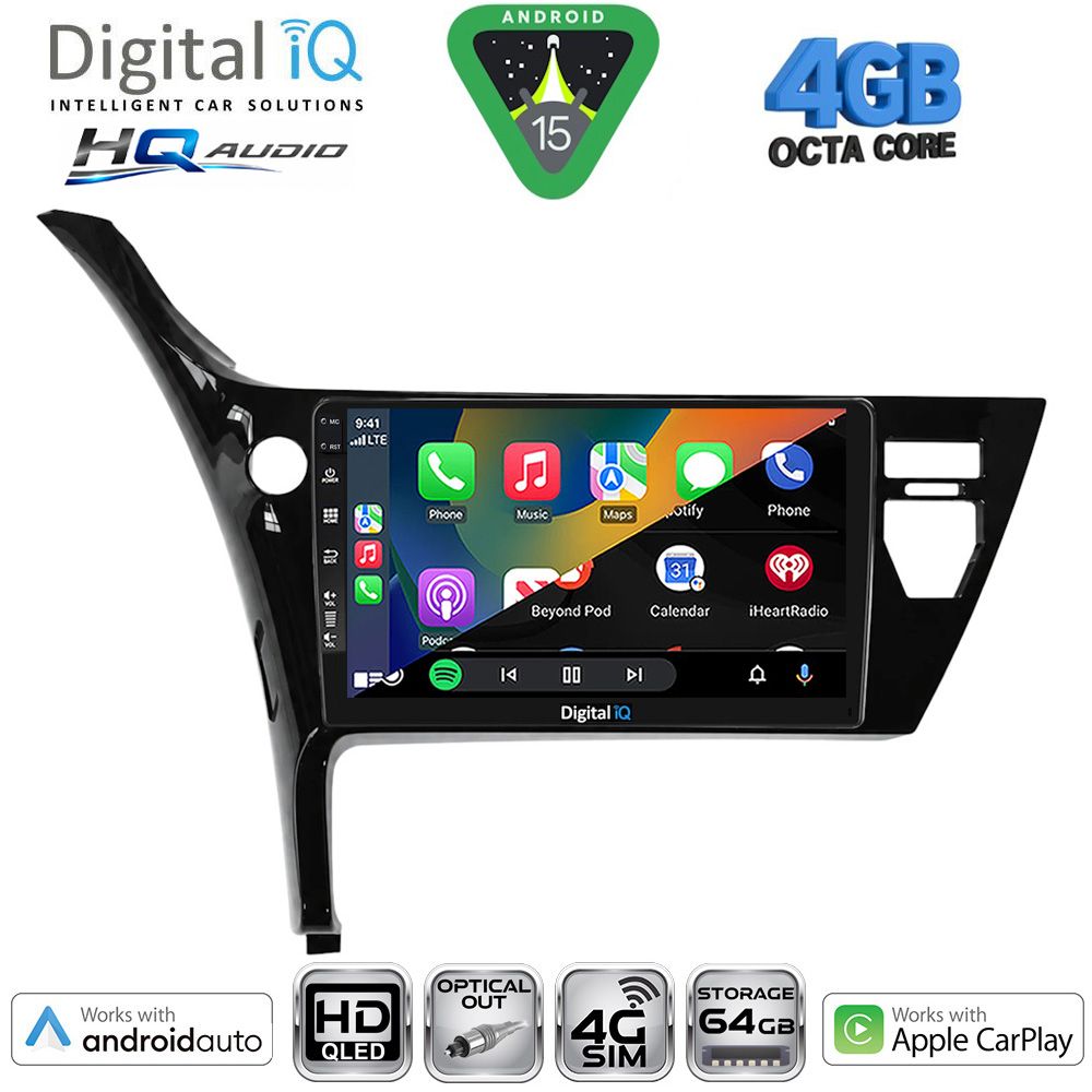DIGITAL IQ BXK 19703B_CPAA (10inc) MULTIMEDIA TABLET for TOYOTA AURIS mod. 2015-2021 DIGITAL IQ BXK 19703B_CPAA (10inc) MULTIMEDIA TABLET for TOYOTA AURIS mod. 2015-2021