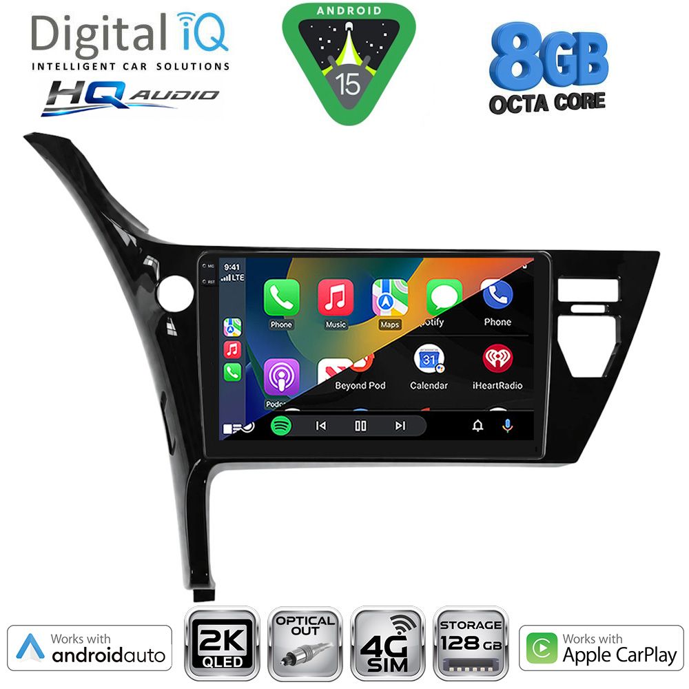 DIGITAL IQ BXK 20703B_CPAA (10inc) MULTIMEDIA TABLET for TOYOTA AURIS mod. 2015-2021 DIGITAL IQ BXK 20703B_CPAA (10inc) MULTIMEDIA TABLET for TOYOTA AURIS mod. 2015-2021
