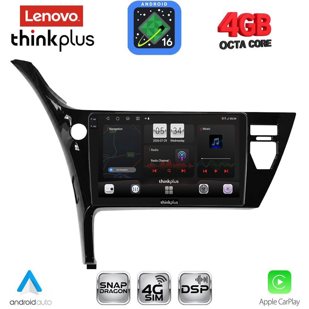 LENOVO LTG 7703B_CPA (10inc) MULTIMEDIA TABLET for TOYOTA AURIS mod. 2015-2021 LENOVO LTG 7703B_CPA (10inc) MULTIMEDIA TABLET for TOYOTA AURIS mod. 2015-2021