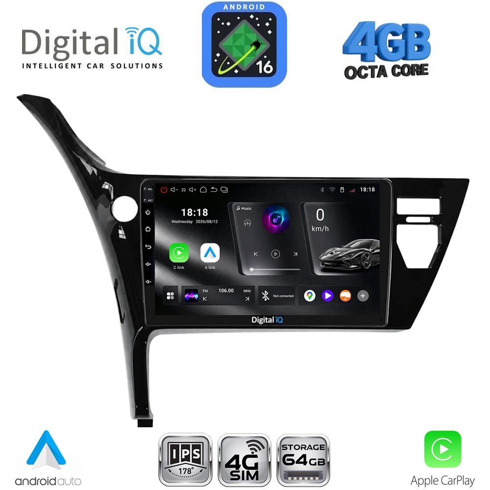 DIGITAL IQ RTG 6703B_CPA (10inc) MULTIMEDIA TABLET for TOYOTA AURIS mod. 2015-2021 DIGITAL IQ RTG 6703B_CPA (10inc) MULTIMEDIA TABLET for TOYOTA AURIS mod. 2015-2021