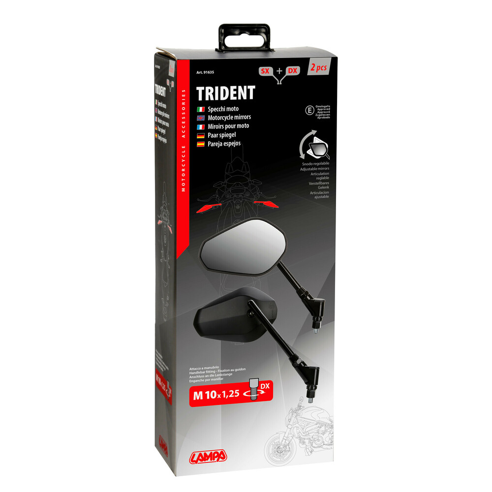 ΚΑΘΡΕΠΤΕΣ MOTO M10X1,25 DX TRIDENT LAMPA - 2 ΤΕΜ ΚΑΘΡΕΠΤΕΣ MOTO M10X1,25 DX TRIDENT LAMPA - 2 ΤΕΜ