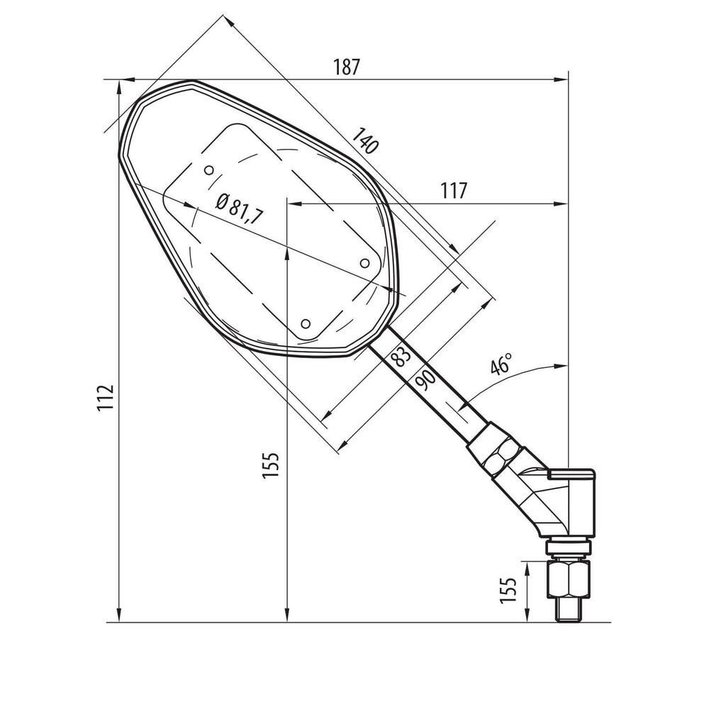 ΚΑΘΡΕΠΤΕΣ MOTO M10X1,25 DX TRIDENT LAMPA - 2 ΤΕΜ ΚΑΘΡΕΠΤΕΣ MOTO M10X1,25 DX TRIDENT LAMPA - 2 ΤΕΜ