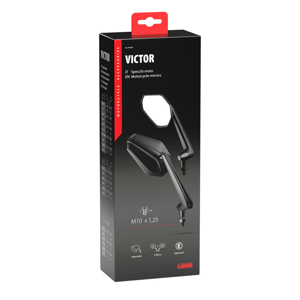 ΚΑΘΡΕΠΤΕΣ MOTO VICTOR M10x1,25 DX+SX ΣΕ ΜΑΥΡΟ ΧΡΩΜΑ LAMPA - 2 ΤΕΜ. ΚΑΘΡΕΠΤΕΣ MOTO VICTOR M10x1,25 DX+SX ΣΕ ΜΑΥΡΟ ΧΡΩΜΑ LAMPA - 2 ΤΕΜ.