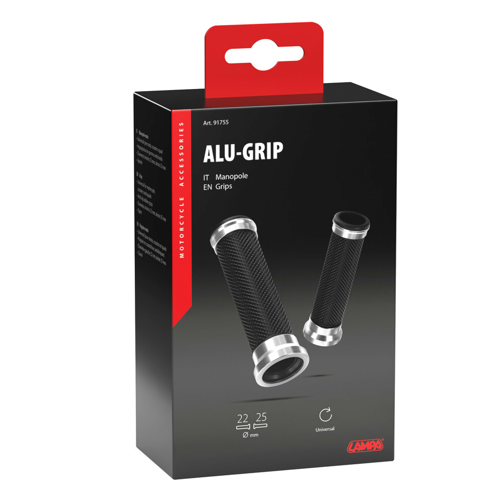 ΧΕΡΟΥΛΙΑ MOTO ALU GRIP ΜΑΥΡΟ/ΑΣΗΜΙ ΧΡΩΜΑ 22mm+25mm 12cm LAMPA - 2 τεμ. ΧΕΡΟΥΛΙΑ MOTO ALU GRIP ΜΑΥΡΟ/ΑΣΗΜΙ ΧΡΩΜΑ 22mm+25mm 12cm LAMPA - 2 τεμ.