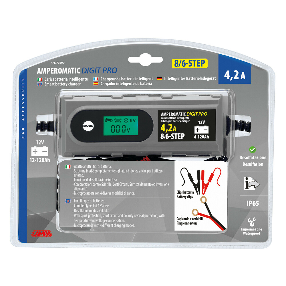 ΦΟΡΤΙΣΤΗΣ ΜΠΑΤΑΡΙΑΣ AMPEROMATIC DIGIT PRO 12V 4,2A 4>120Ah GEL-STD-SMF-EFB-LiFePo4 ΦΟΡΤΙΣΤΗΣ ΜΠΑΤΑΡΙΑΣ AMPEROMATIC DIGIT PRO 12V 4,2A 4>120Ah GEL-STD-SMF-EFB-LiFePo4