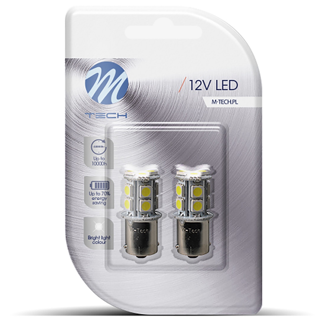 P21W 12V BA15s LED 13xSMD5050 ΛΕΥΚΟ (ΜΟΝΟΠΟΛΙΚΟ) BLISTER 2ΤΕΜ. M-TECH P21W 12V BA15s LED 13xSMD5050 ΛΕΥΚΟ (ΜΟΝΟΠΟΛΙΚΟ) BLISTER 2ΤΕΜ. M-TECH