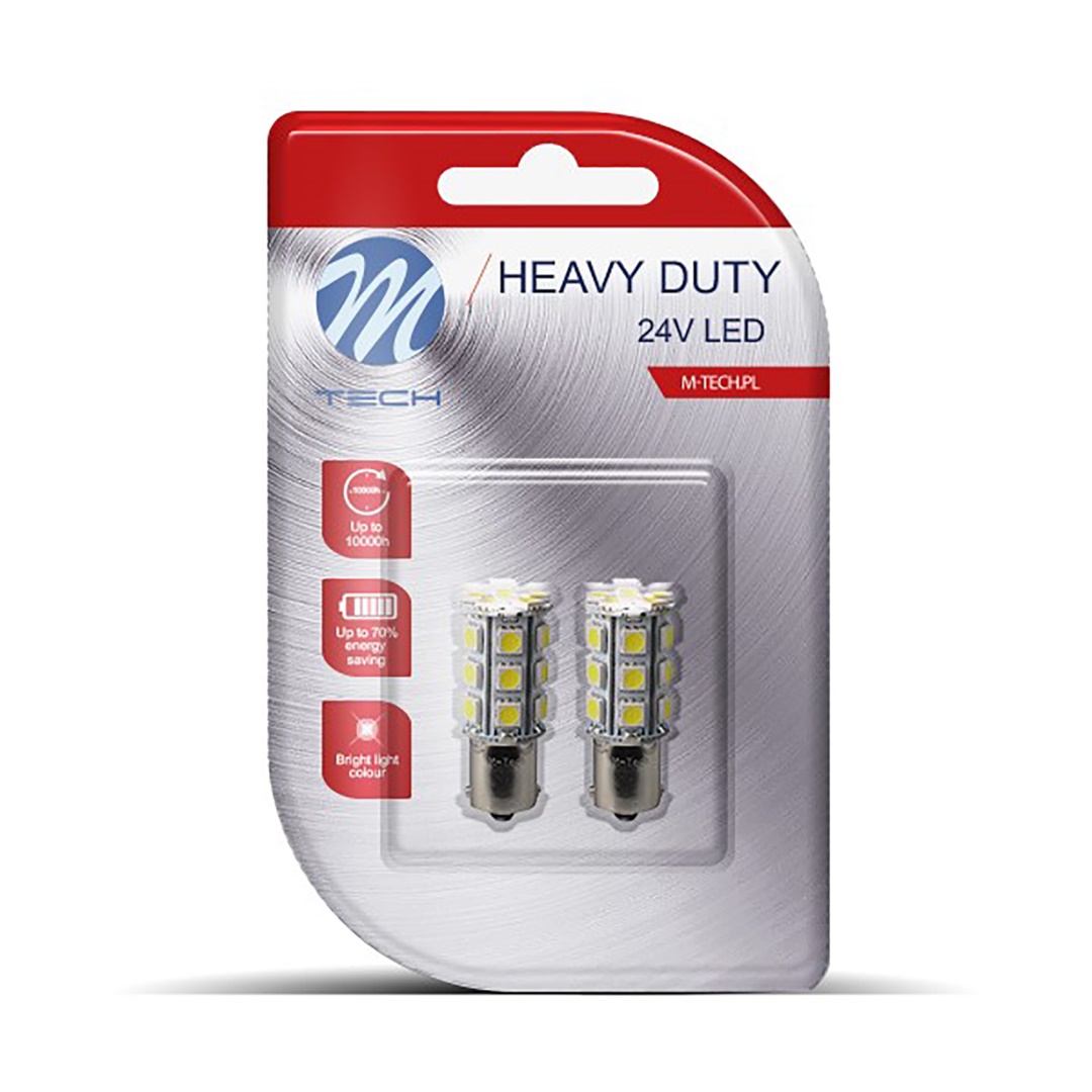 R5W/R10W 24V 5,9W BA15s LED 24xSMD5050 ΛΕΥΚΟ (ΜΟΝΟΠΟΛΙΚΟ) BLISTER 2ΤΕΜ. M-TECH R5W/R10W 24V 5,9W BA15s LED 24xSMD5050 ΛΕΥΚΟ (ΜΟΝΟΠΟΛΙΚΟ) BLISTER 2ΤΕΜ. M-TECH