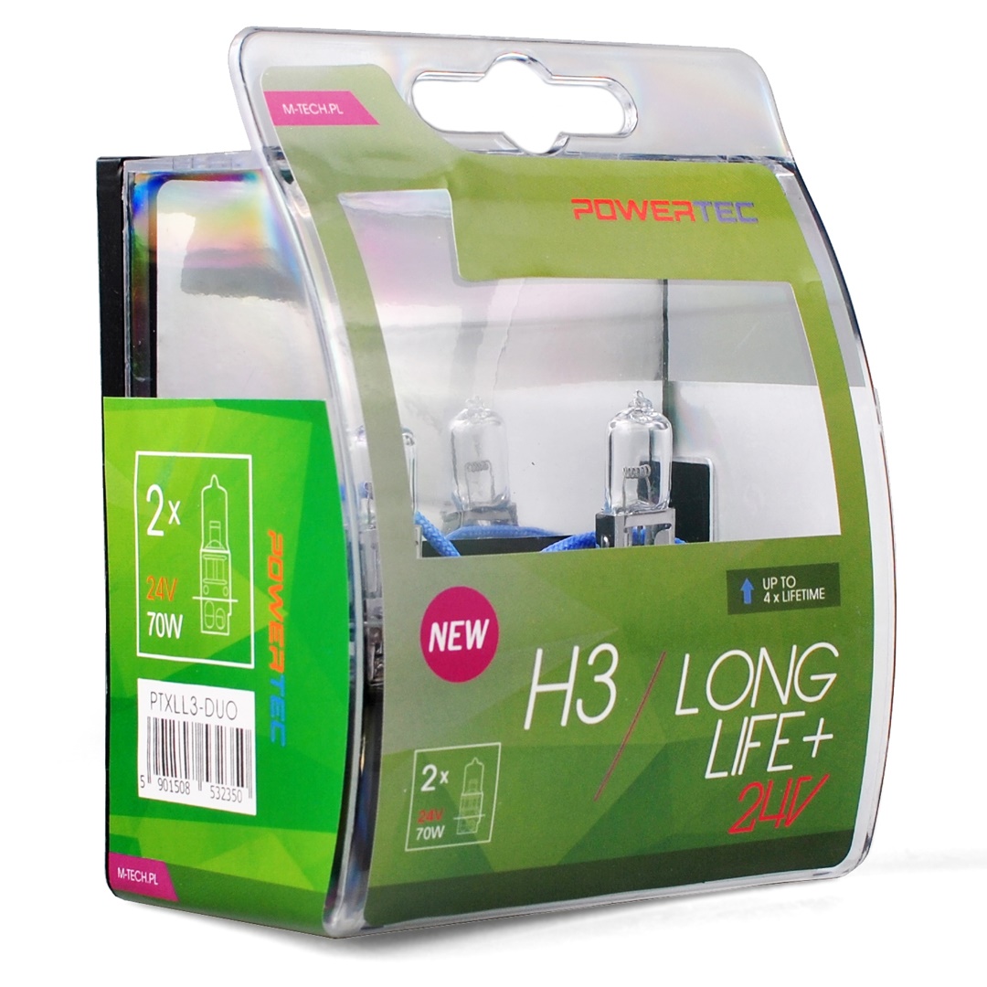 H3 24V 70W PK22s POWERTEC LONG LIFE ΑΛΟΓΟΝΟΥ BLISTER 2ΤΕΜ. M-TECH H3 24V 70W PK22s POWERTEC LONG LIFE ΑΛΟΓΟΝΟΥ BLISTER 2ΤΕΜ. M-TECH