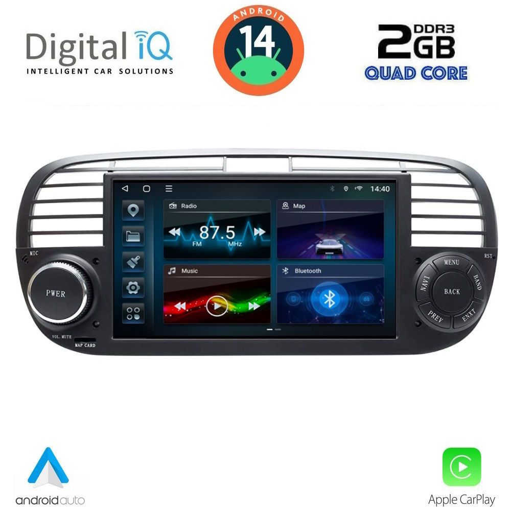 DIGITAL IQ BLD 265BL_CPA (7" DECK) MULTIMEDIA SYSTEM for FIAT 500 mod. 2007-2015 (BLACK) DIGITAL IQ BLD 265BL_CPA (7" DECK) MULTIMEDIA SYSTEM for FIAT 500 mod. 2007-2015 (BLACK)