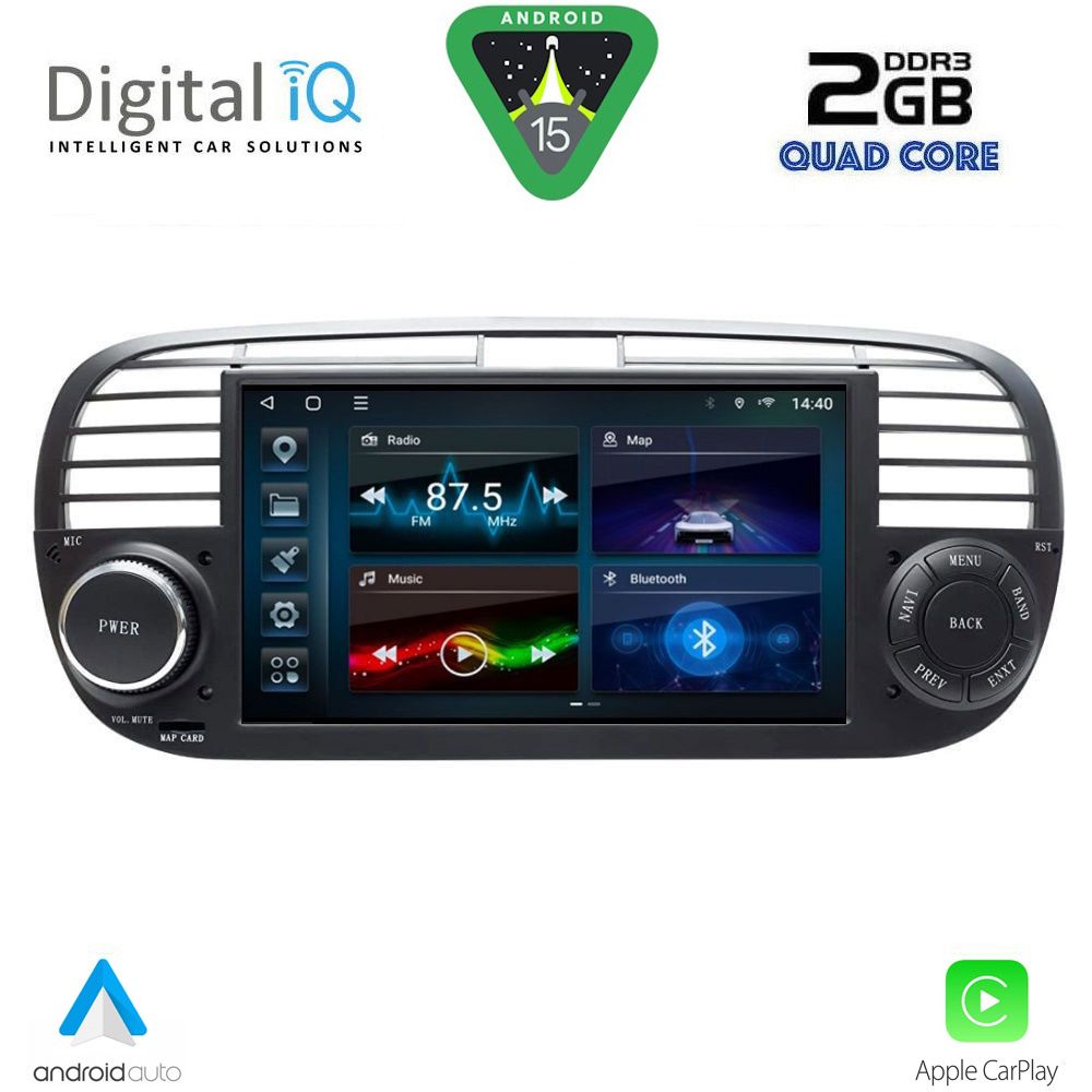 DIGITAL IQ BLD 265BL_CPA (7" DECK) MULTIMEDIA SYSTEM for FIAT 500 mod. 2007-2015 (BLACK) DIGITAL IQ BLD 265BL_CPA (7" DECK) MULTIMEDIA SYSTEM for FIAT 500 mod. 2007-2015 (BLACK)