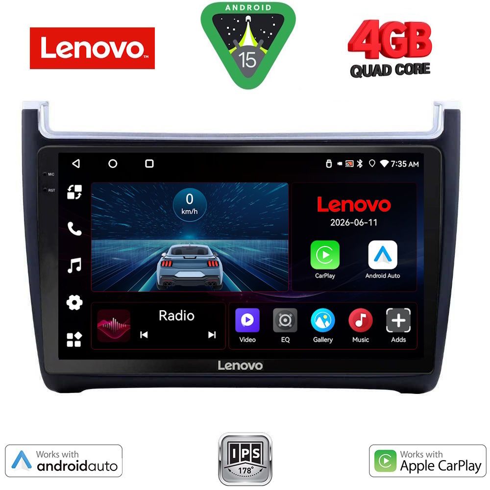 LENOVO LVE 8757_CPAA (9inc) MULTIMEDIA TABLET for VW POLO mod. 2014-2017 LENOVO LVE 8757_CPAA (9inc) MULTIMEDIA TABLET for VW POLO mod. 2014-2017
