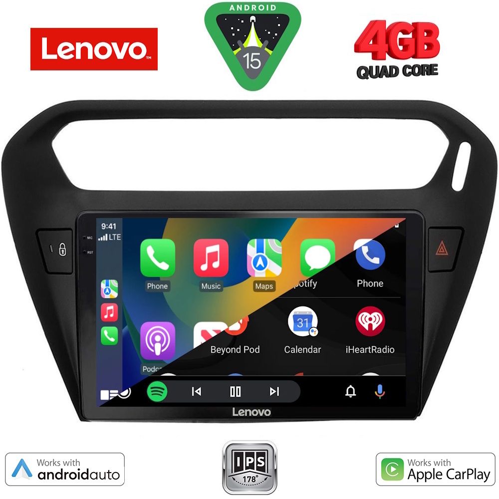 LENOVO LVE 8511BL_CPAA (9inc) MULTIMEDIA TABLET for CITROEN ELYSEE – PEUGEOT 301 mod. 2013-2026 (BLACK) LENOVO LVE 8511BL_CPAA (9inc) MULTIMEDIA TABLET for CITROEN ELYSEE – PEUGEOT 301 mod. 2013-2026 (BLACK)