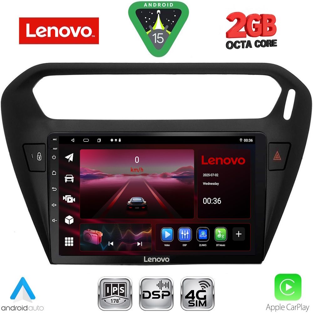 LENOVO LVF 5511BL_CPA (9inc) MULTIMEDIA TABLET for CITROEN ELYSEE – PEUGEOT 301 mod. 2013-2026 (BLACK) LENOVO LVF 5511BL_CPA (9inc) MULTIMEDIA TABLET for CITROEN ELYSEE – PEUGEOT 301 mod. 2013-2026 (BLACK)