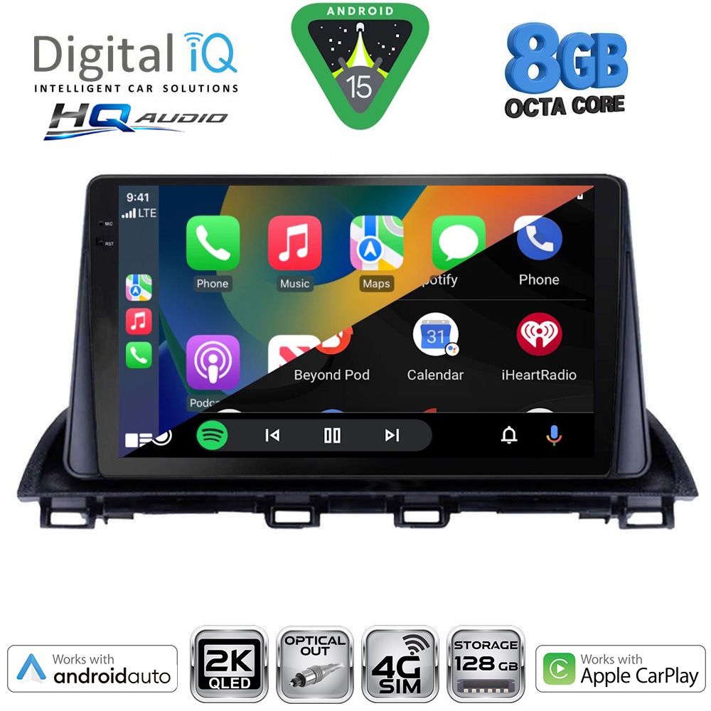 DIGITAL IQ BXK 20367_CPAA (9inc) MULTIMEDIA TABLET for MAZDA 3 mod. 2014-2019 DIGITAL IQ BXK 20367_CPAA (9inc) MULTIMEDIA TABLET for MAZDA 3 mod. 2014-2019