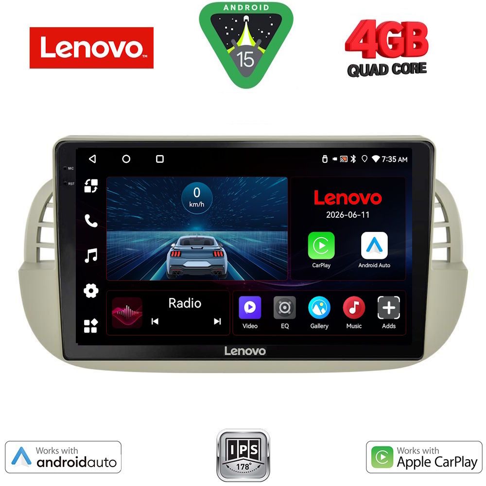 LENOVO LVE 8130BG_CPAA (9inc) MULTIMEDIA TABLET for FIAT 500 mod. 2007-2015 (BEIGE) LENOVO LVE 8130BG_CPAA (9inc) MULTIMEDIA TABLET for FIAT 500 mod. 2007-2015 (BEIGE)