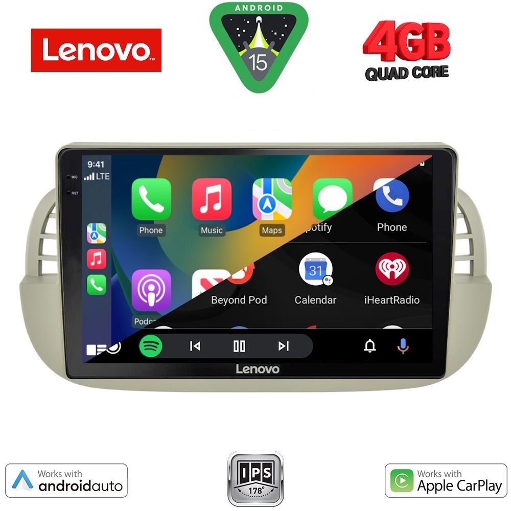 LENOVO LVE 8130BG_CPAA (9inc) MULTIMEDIA TABLET for FIAT 500 mod. 2007-2015 (BEIGE) LENOVO LVE 8130BG_CPAA (9inc) MULTIMEDIA TABLET for FIAT 500 mod. 2007-2015 (BEIGE)