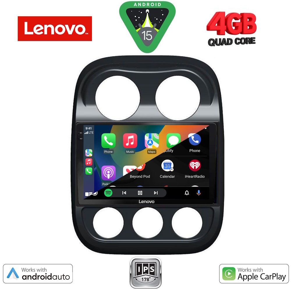 LENOVO LVE 8277_CPAA (10inc) MULTIMEDIA TABLET for JEEP COMPASS – PATRIOT mod. 2007-2016 LENOVO LVE 8277_CPAA (10inc) MULTIMEDIA TABLET for JEEP COMPASS – PATRIOT mod. 2007-2016