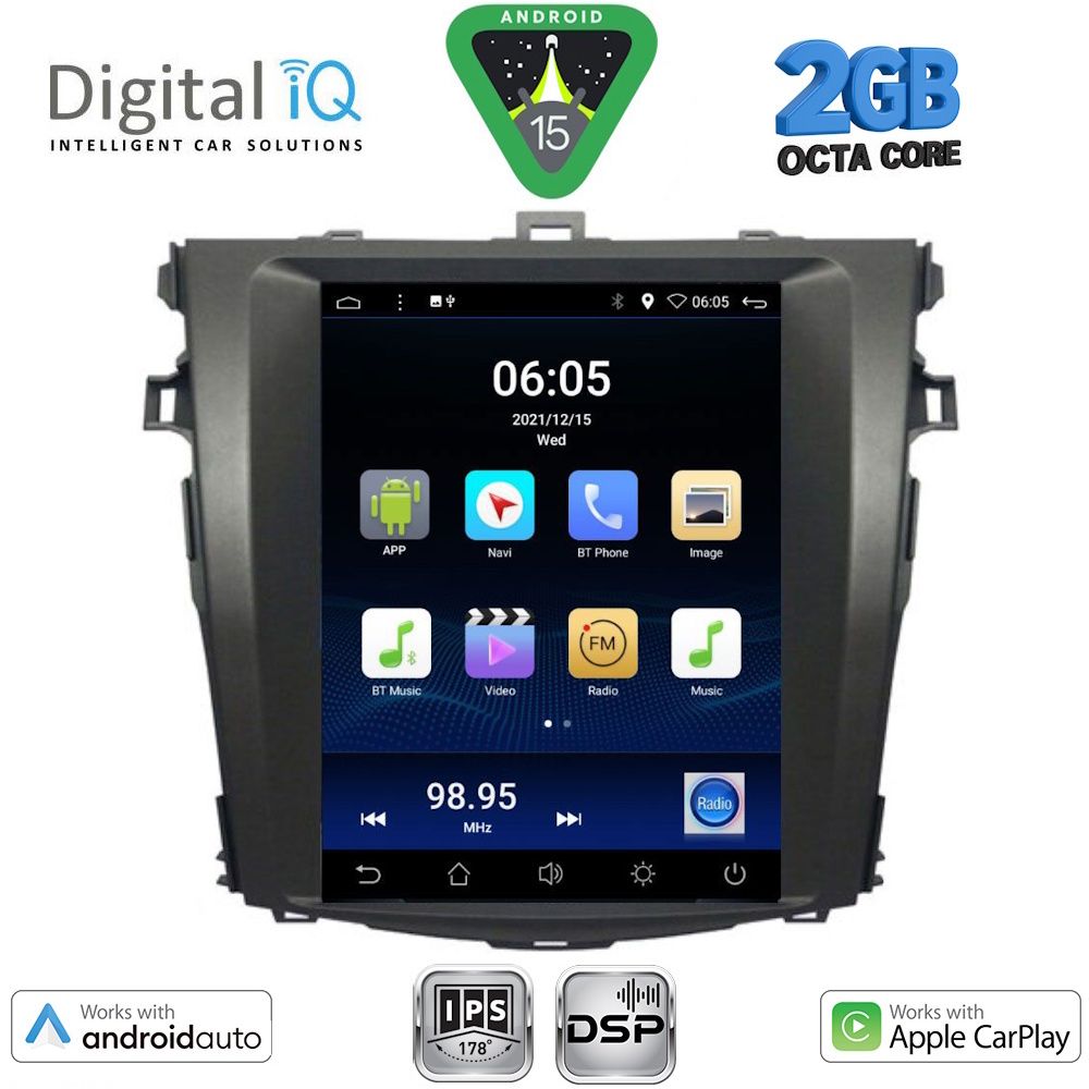 DIGITAL IQ BXF 5963_CPAA TESLA STYLE for TOYOTA COROLLA 4D mod. 2006-2012 DIGITAL IQ BXF 5963_CPAA TESLA STYLE for TOYOTA COROLLA 4D mod. 2006-2012