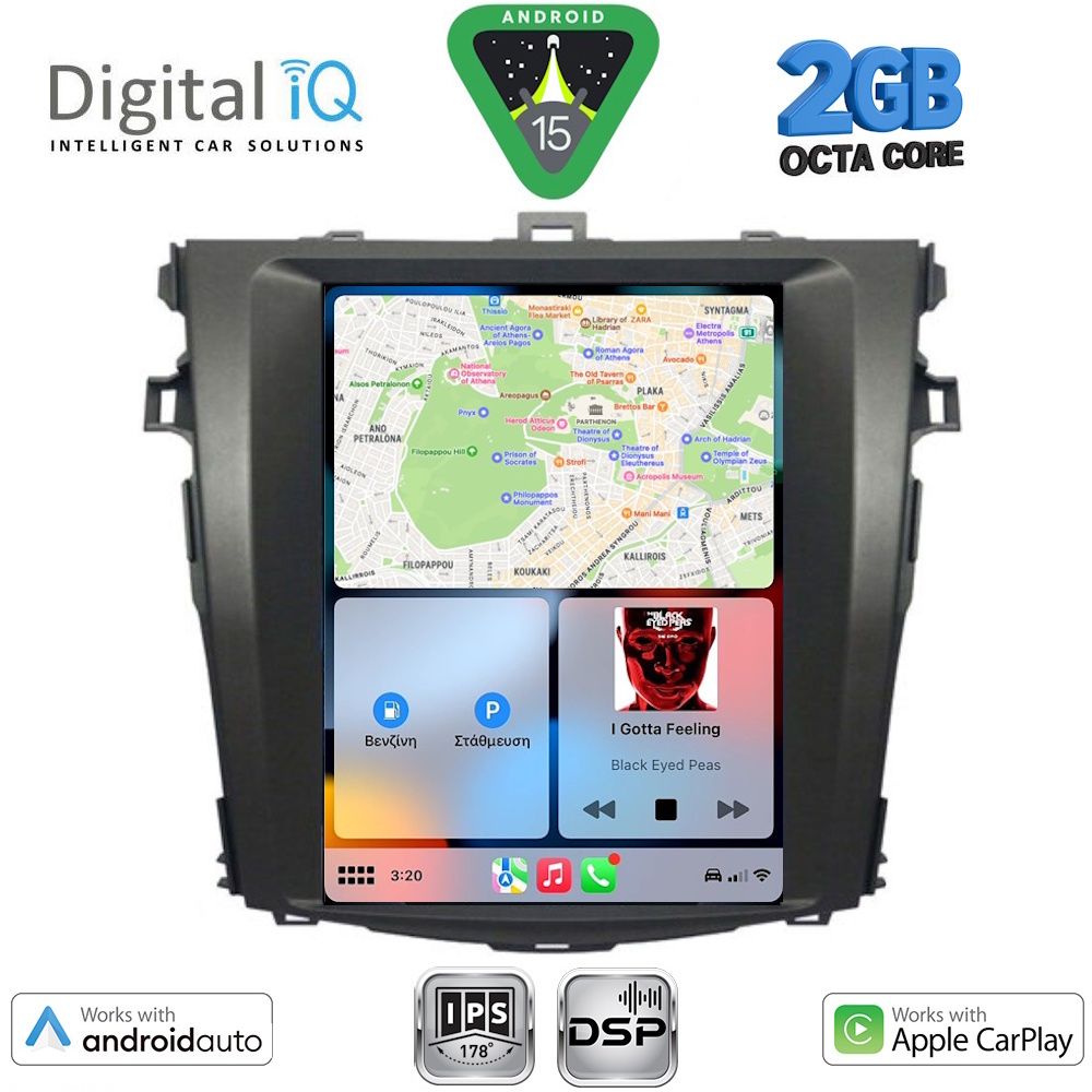 DIGITAL IQ BXF 5963_CPAA TESLA STYLE for TOYOTA COROLLA 4D mod. 2006-2012 DIGITAL IQ BXF 5963_CPAA TESLA STYLE for TOYOTA COROLLA 4D mod. 2006-2012