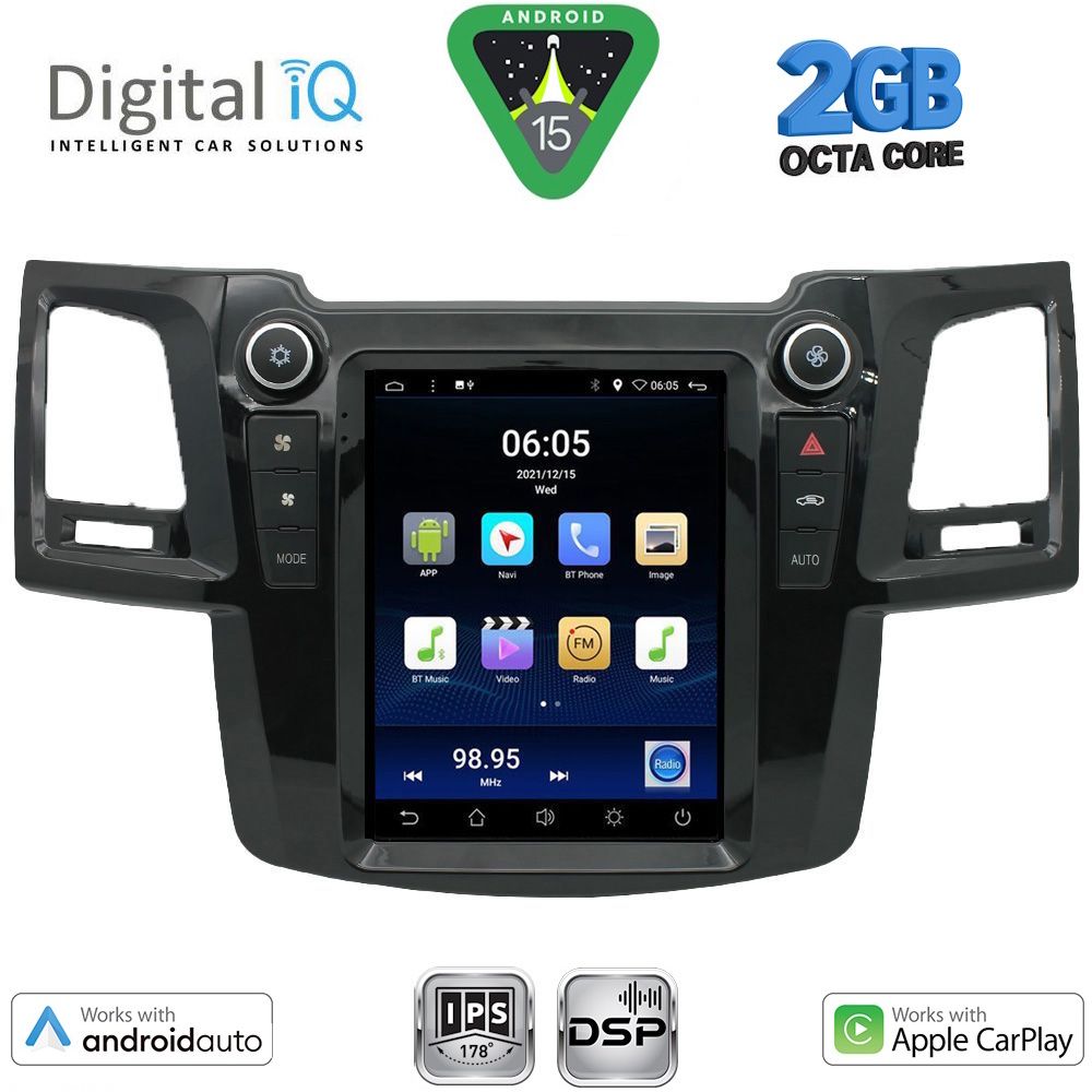 DIGITAL IQ BXF 5965_CPAA TESLA STYLE for TOYOTA HILUX mod. 2005-2015 DIGITAL IQ BXF 5965_CPAA TESLA STYLE for TOYOTA HILUX mod. 2005-2015