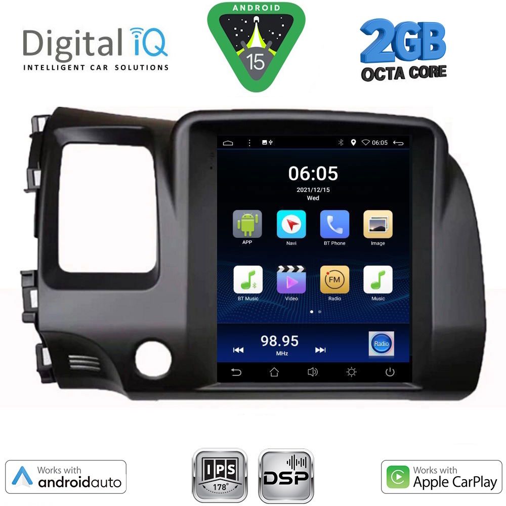 DIGITAL IQ BXF 5988_CPAA TESLA STYLE for HONDA CIVIC 4D mod. 2006-2012 DIGITAL IQ BXF 5988_CPAA TESLA STYLE for HONDA CIVIC 4D mod. 2006-2012