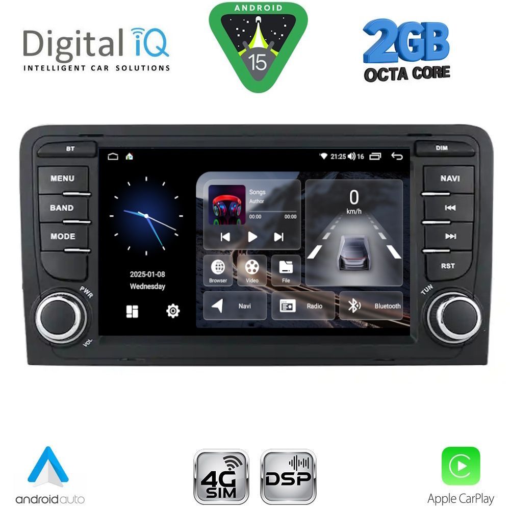 DIGITAL IQ BLF 349_CPA (7" DECK) MULTIMEDIA OEM for AUDI A3 mod. 2003-2012 DIGITAL IQ BLF 349_CPA (7" DECK) MULTIMEDIA OEM for AUDI A3 mod. 2003-2012