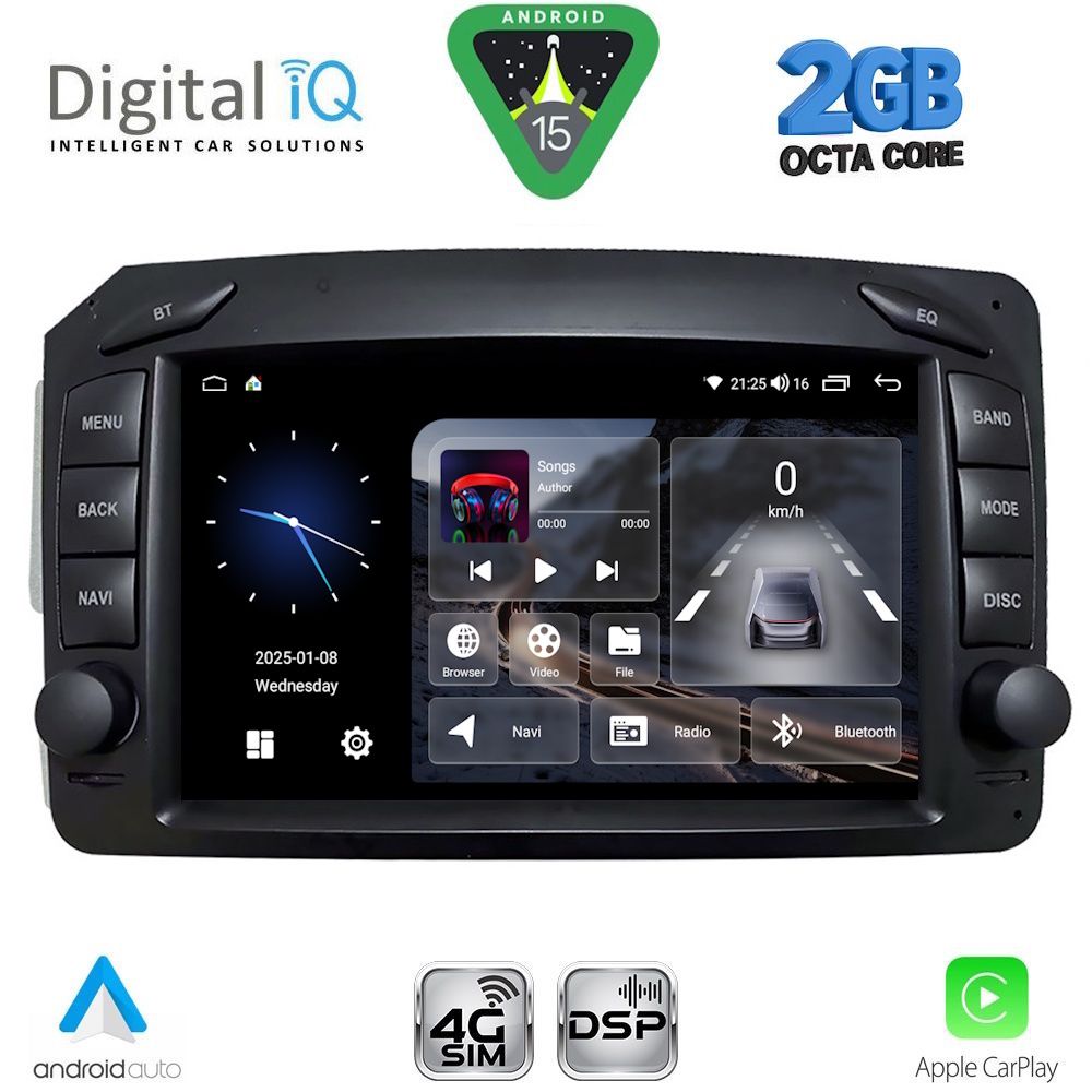 DIGITAL IQ BLF 371_CPA (7" DECK) MULTIMEDIA SYSTEM for MERCEDES C (W203) - CLK (W209) mod. 1999-2004 DIGITAL IQ BLF 371_CPA (7" DECK) MULTIMEDIA SYSTEM for MERCEDES C (W203) - CLK (W209) mod. 1999-2004