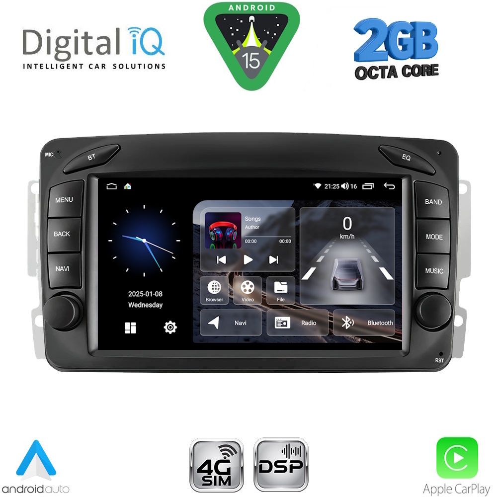 DIGITAL IQ BLF 371_CPA (7" DECK) MULTIMEDIA SYSTEM for MERCEDES C (W203) - CLK (W209) mod. 1999-2004 DIGITAL IQ BLF 371_CPA (7" DECK) MULTIMEDIA SYSTEM for MERCEDES C (W203) - CLK (W209) mod. 1999-2004